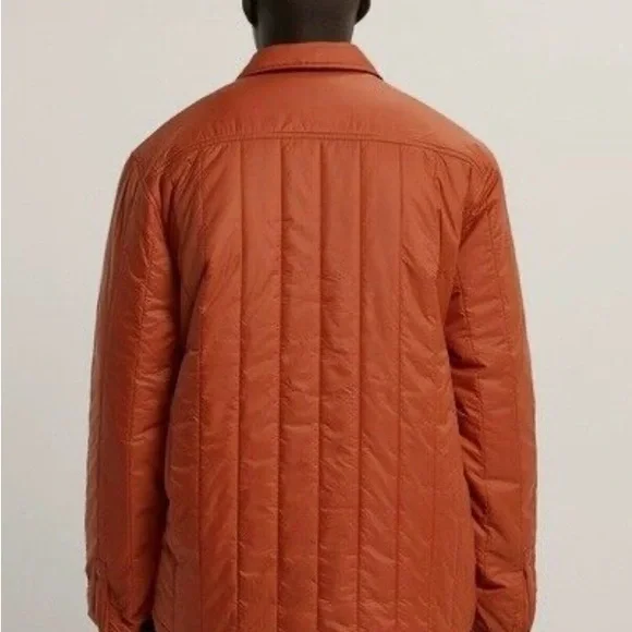 RARE High Quality Zara Man’s Quilted Shirt Jacket Shacket Pockets, lightweight L - Picture 12 of 13